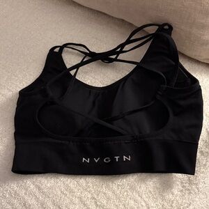 NVGTN Women's Black Strappy Sports Bra